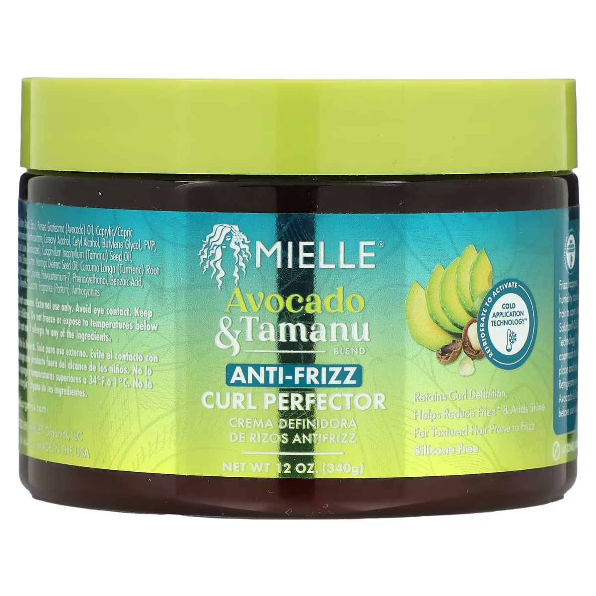 MIELLE Avocado & Tamanu Anti-Frizz Curl Perfector 12oz
