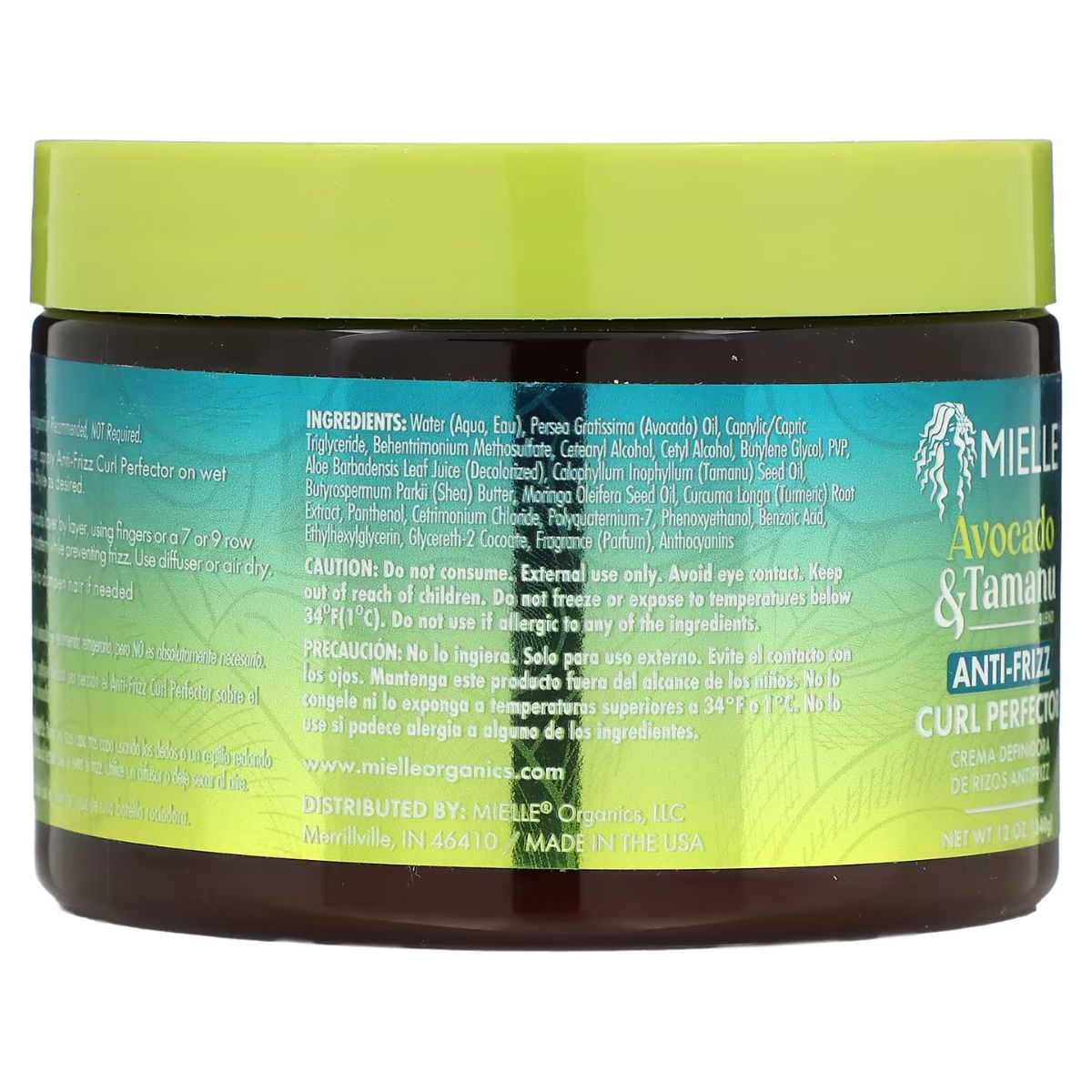 MIELLE Avocado & Tamanu Anti-Frizz Curl Perfector 12oz