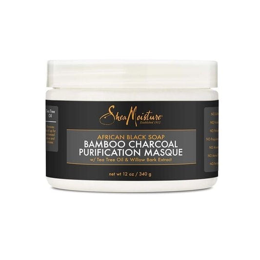 Shea Moisture African Black Soap Bamboo Charcoal Purification Masque 340 gr (12oz)