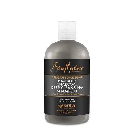 Shea Moisture African Black Soap Bamboo Charcoal Deep Cleansing Shampoo 384 ml (13oz)