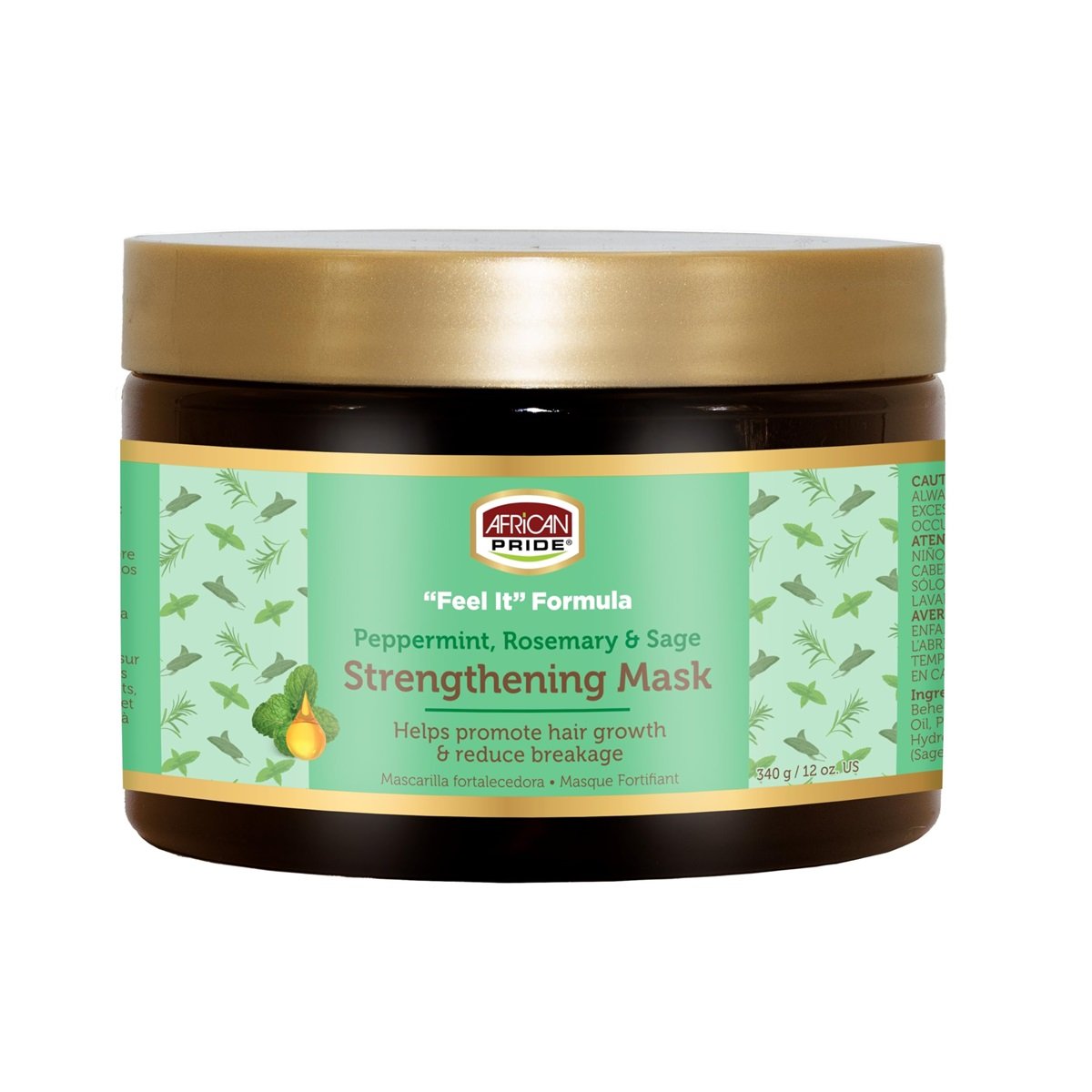 African Pride Peppermint & Rosemary Strengthening Mask 12oz