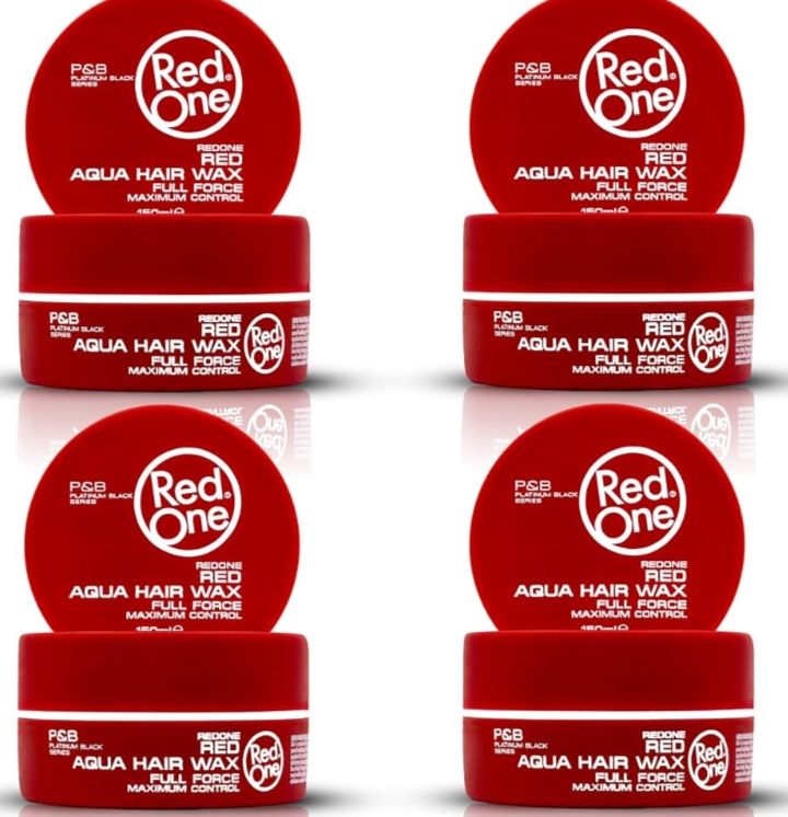 4x RedOne haarwax rood 150ml
