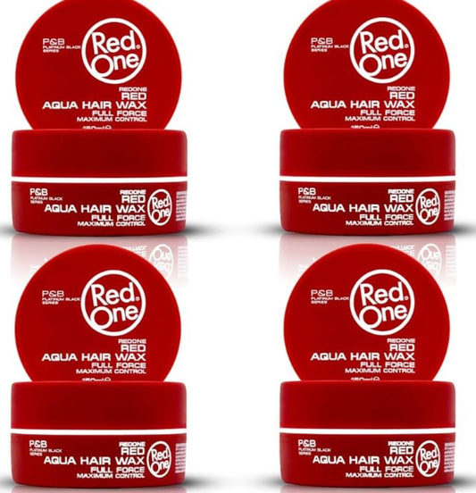 4x RedOne haarwax rood 150ml