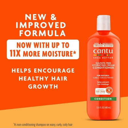 Cantu for Natural Hair Sulfate Free Hydrating Cream Conditioner 400 ml / 13.5 oz