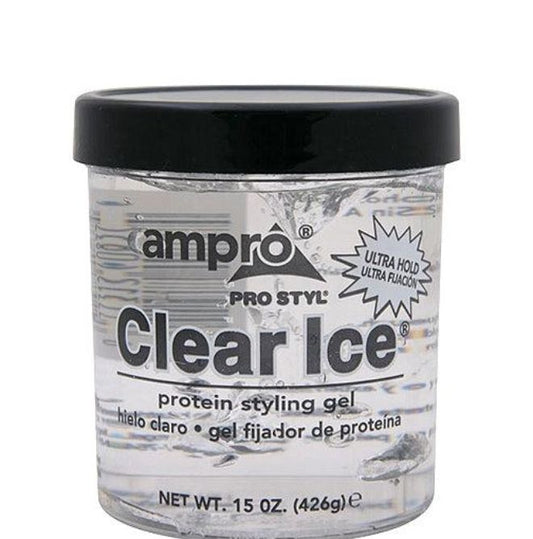 Ampro Protein Styling Gel – Clear Ice - Ultra Hold 426 g